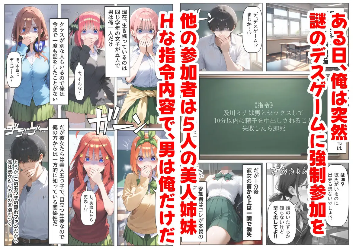 中野家  総集編＆新作:五つ子たちとデスゲーム♂に参加したら《前編＆後編》 画像1